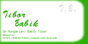 tibor babik business card